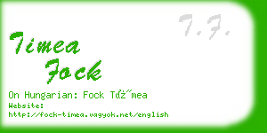 timea fock business card